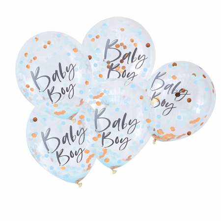 Ginger Ray® Blue Baby Boy Confetti Balloons Twinkle Twinkle
