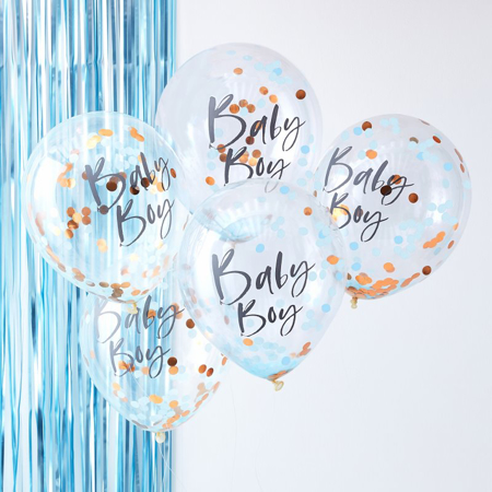 Picture of Ginger Ray® Blue Baby Boy Confetti Balloons Twinkle Twinkle