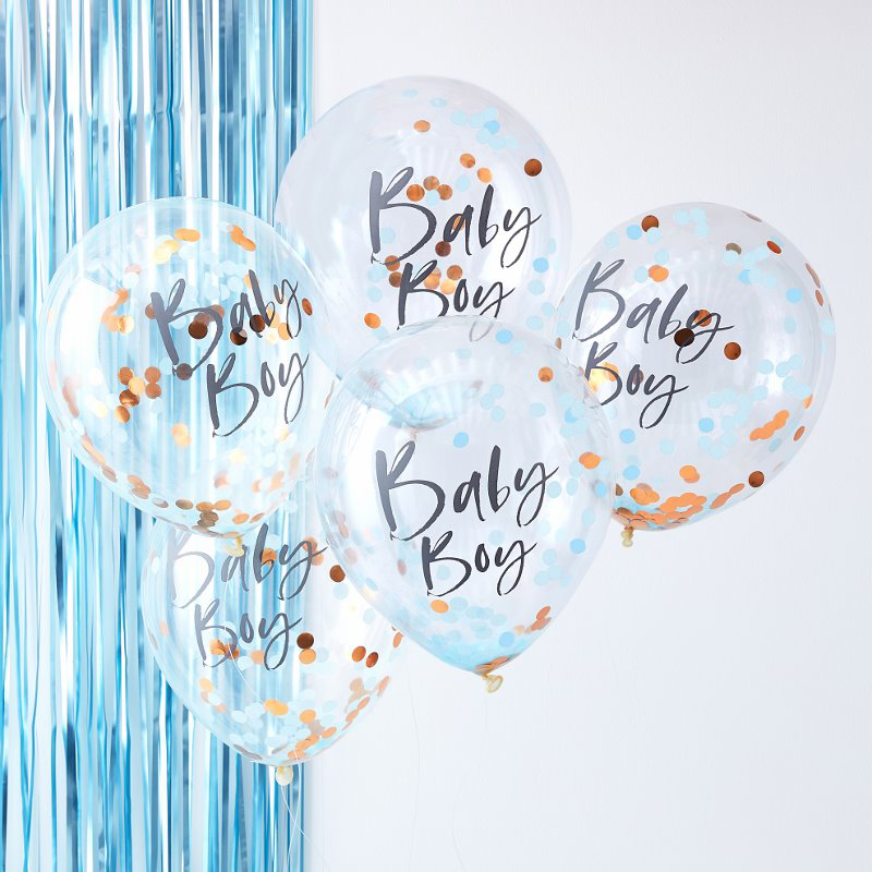 Picture of Ginger Ray® Blue Baby Boy Confetti Balloons Twinkle Twinkle