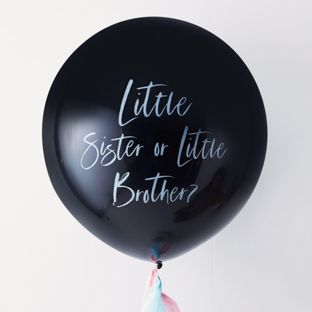 Picture of Ginger Ray® Gender Reveal Little Brother Or Sister Balloon Twinkle Twinkle