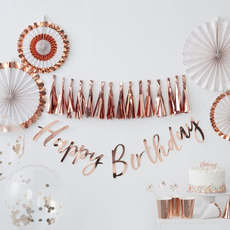 Picture of Ginger Ray® Rose Gold Confetti Balloons Pick & Mix