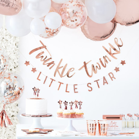 Picture of Ginger Ray® Rose Gold Foiled Milestone Cards Twinkle Twinkle