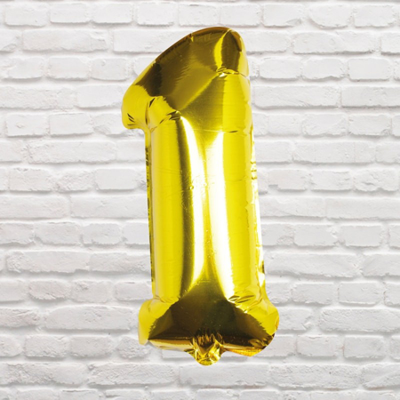 Picture of Ginger Ray® Gold Foil Number 1 Ballon Pick and Mix