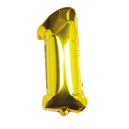 Ginger Ray® Gold Foil Number 1 Ballon Pick and Mix