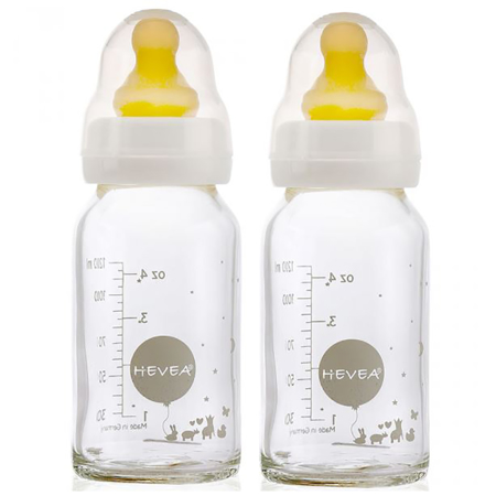Picture of Hevea® Baby Glass bottles (2-Pack) 120 ml