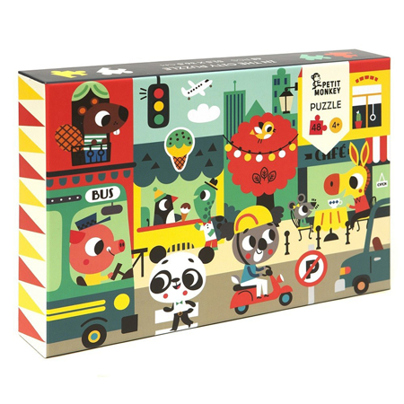 Picture of Petit Monkey® Puzzle In the City 48pcs