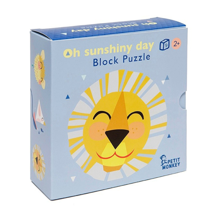 Picture of Petit Monkey® Oh shiny day Block puzzle 9 pcs