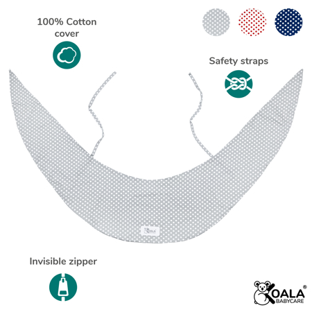 Koala Babycare® Pillowcases for pillow for pregnant women Hug Comfy Grey