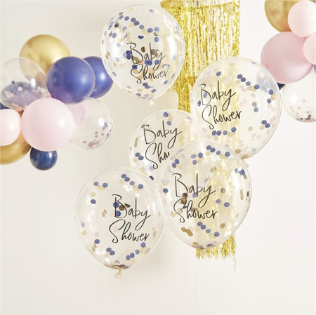 Picture of Ginger Ray® Gender Reveal - Confetti 'Baby Shower' Balloons