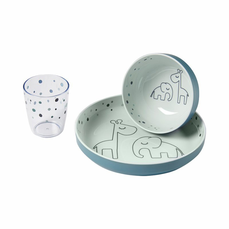 Picture of Done by Deer® Yummy mini dinner set Dreamy dots Blue