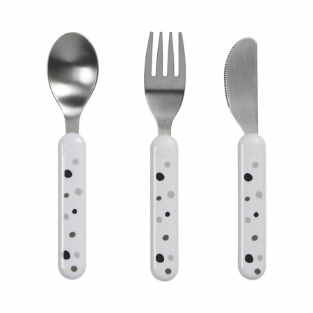 Picture of Done by Deer® Cutlery set, Dreamy dots Grey