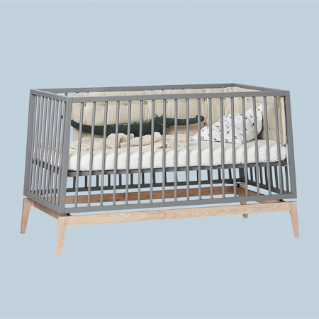 Leander® Luna™ Baby Bed wo. mattress 140x70 cm Grey/Oak
