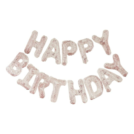 Ginger Ray® Clear Foil & Confetti Happy Birthday Balloons Banner