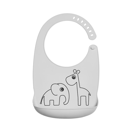 Picture of Done by Deer® Silicone bib Deer Friends Grey