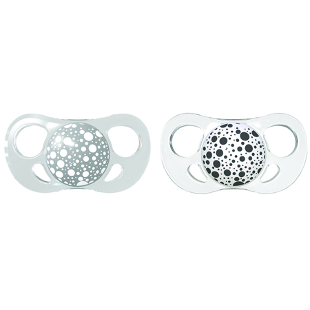 Picture of Twistshake®  2x Pacifier Grey&White (0+/6+)  - 6+M