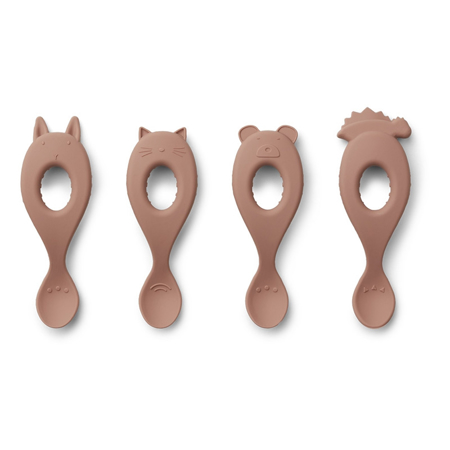 Liewood® Liva silicone spoon 4-pack Dark Rose