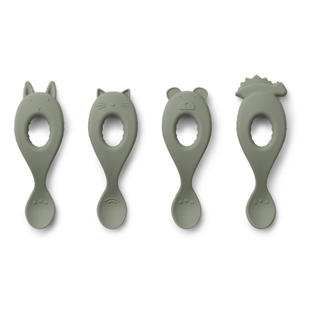 Picture of Liewood® Liva silicone spoon 4-pack Faune Green