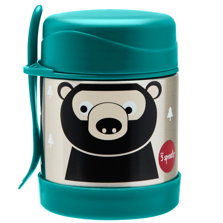 Picture of 3Sprouts® Stainless Steel Food Jar Bear