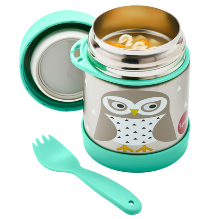3Sprouts® Stainless Steel Food Jar Owl
