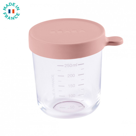 Beaba® Glass&Silicone Container 250ml Pink
