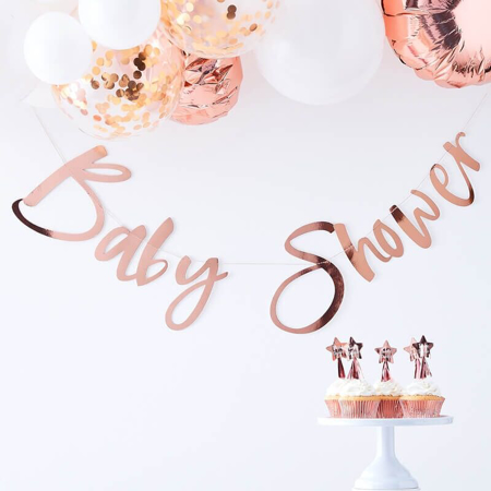 Picture of Ginger Ray® Baby Shower Bunting Rose Gold