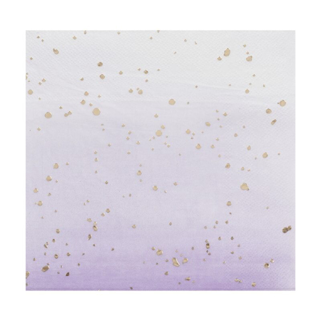 Ginger Ray® Gold foiled Lilac Ombre Napkins