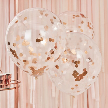 Picture of Ginger Ray® Giant Rose Gold And Blush Large Confetti Balloons