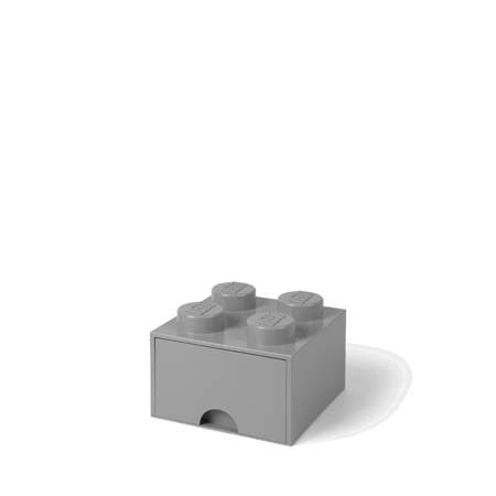 Lego® Storage Box with Drawers 4 Medium Stone Grey