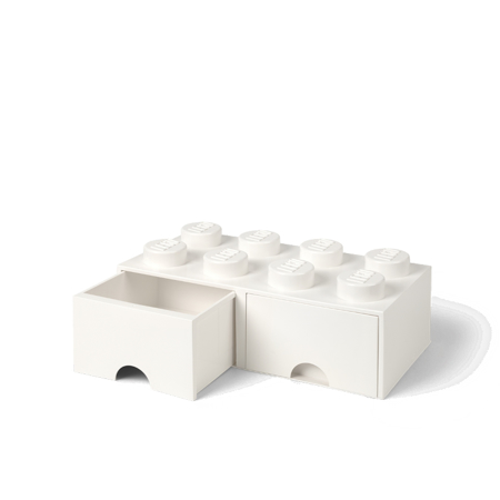 Lego® Storage Box with Drawers 8 White