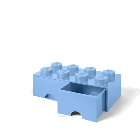 Lego® Storage Box with Drawers 8 Light Royal Blue
