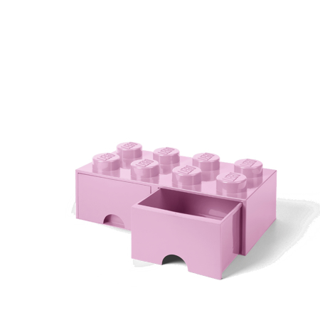 Lego® Storage Box with Drawers 8 Light Purple