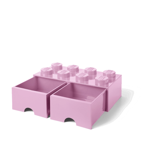 Picture of Lego® Storage Box with Drawers 8 Light Purple