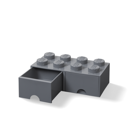 Lego® Storage Box with Drawers 8 Dark Grey