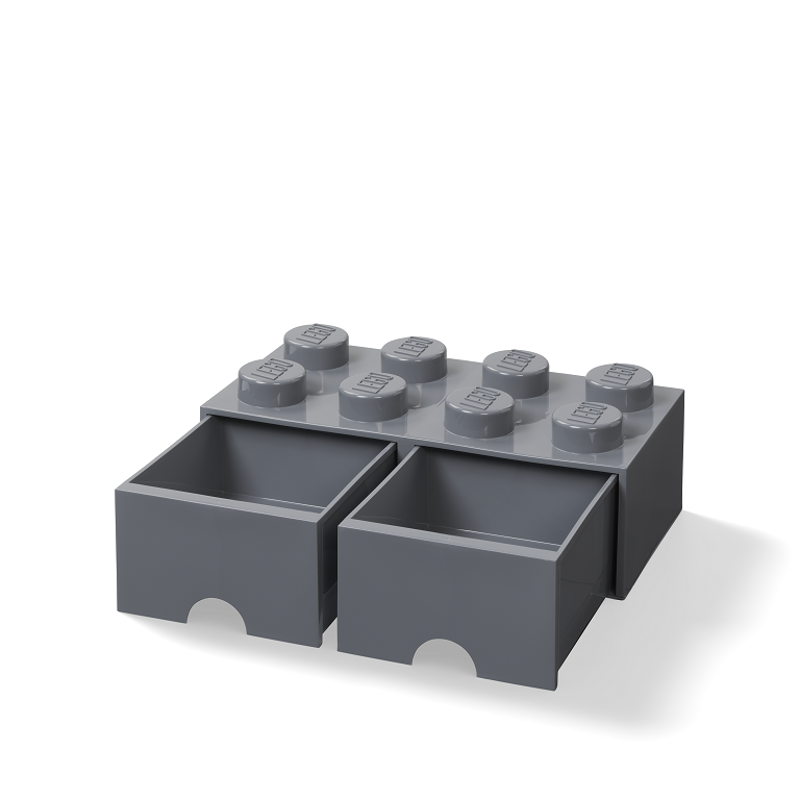 Picture of Lego® Storage Box with Drawers 8 Dark Grey
