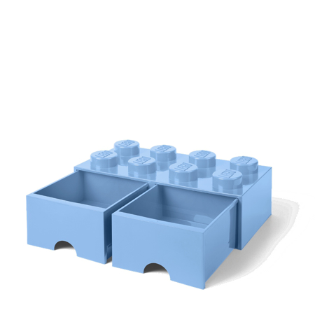 Picture of Lego® Storage Box with Drawers 8 Light Royal Blue
