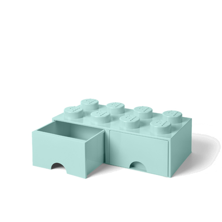 Lego® Storage Box with Drawers 8 Aqua