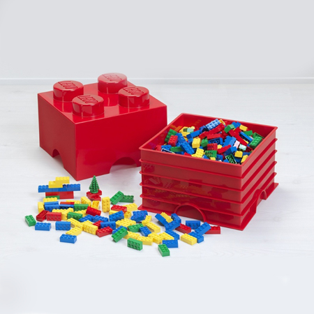 Lego® Storage Box with drawer Aqua