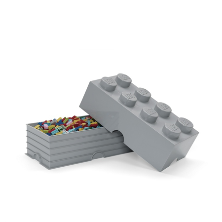 Picture of Lego® Storage Box 8 Medium Stone Grey
