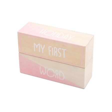 Picture of Jollein® My first moments blocks white / pink (2pcs)