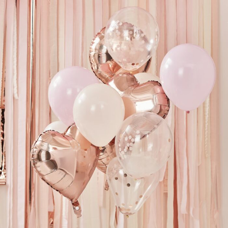 Picture of Ginger Ray® Blush & Rose Gold Balloons bundle