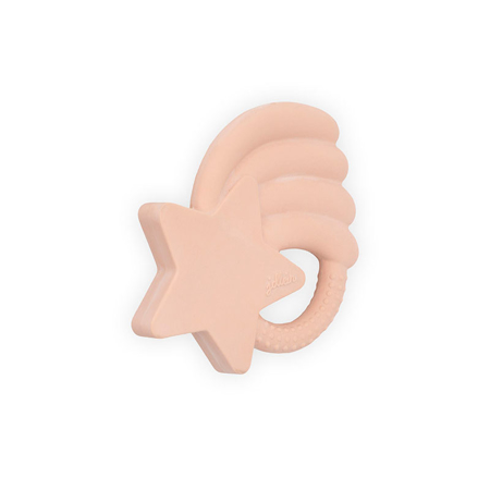 Jollein® Teether Falling Star 100% natural rubber Pale Pink