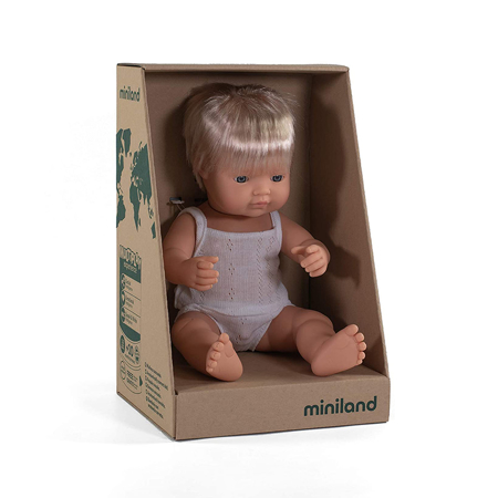 Miniland® Baby doll Caucasian Boy 38cm