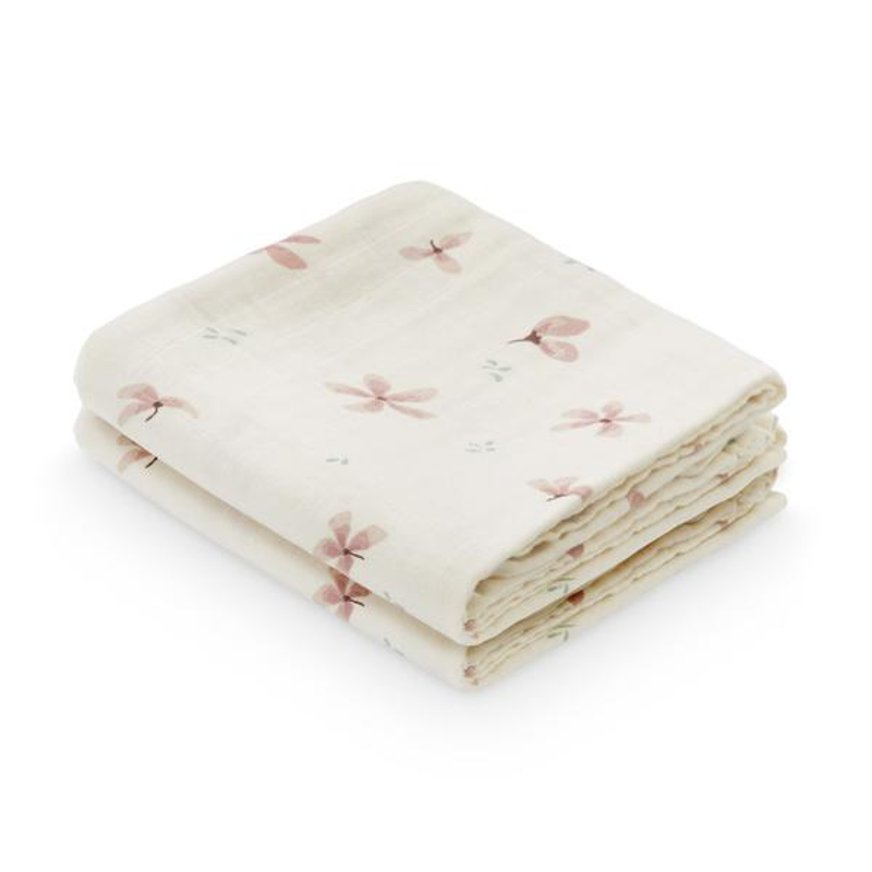 Picture of CamCam® Musling Cloth Windflower Creme 2pack 70x70