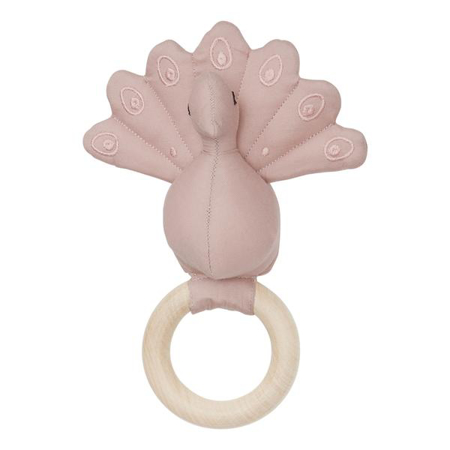 Picture of CamCam® Peacock Rattle Dusty Rose