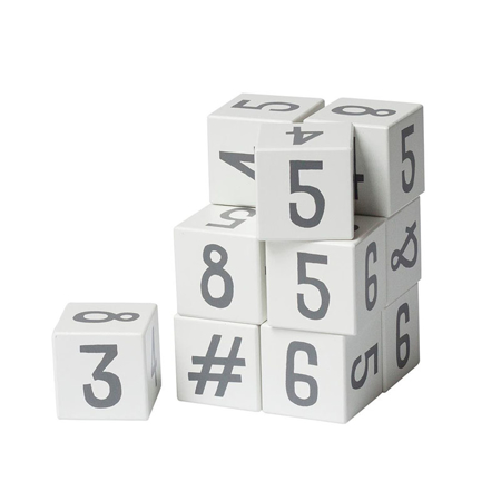 Picture of Sebra® Wooden number blocks White/Classic grey