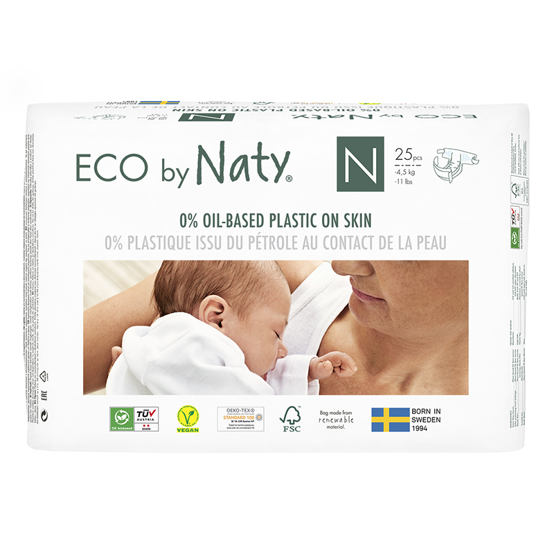 Picture of Eco by Naty® Baby Diapers Size 0 Newborn (1-4,5 kg) 25 pcs.