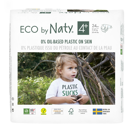 Picture of Eco by Naty® Baby Diapers Size 4+ (9-20 kg) 24 pcs.