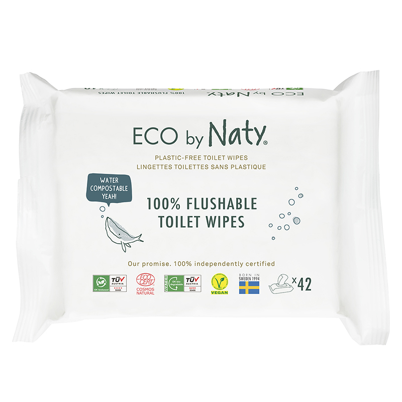 Picture of Eco by Naty® Flushable Wet Wipes 42 pcs.