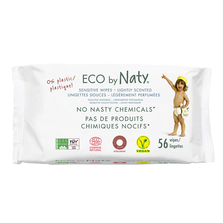 Picture of Eco by Naty® Lightly Scented Wet Wipes 56 pcs.