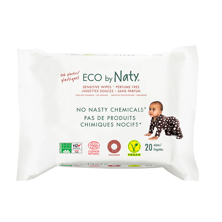 Picture of Eco by Naty® Wet Wipes Travel Pack 20 pcs.